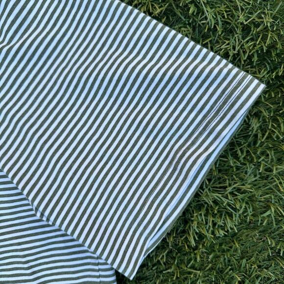 Johnnie-O Original 4 Button Hangin’ Out Pine Striped Short Sleeve Polo Shirt XL - Picture 4 of 10